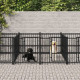 Chenil d'extérieur pour chiens acier 15,02 m²
