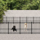 Chenil d'extérieur pour chiens acier 39,52 m²