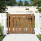 Portail de jardin 105x105 cm acier corten design de bambou