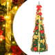  Sapin de Noël artificiel escamotable 150 LED vert 180 cm