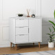 Buffet molde blanc 76,5x40x80 cm bois massif de pin