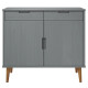 Buffet molde gris 90x40x80 cm bois massif de pin 