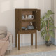 Buffet haut marron miel 60x40x120 cm bois massif de pin