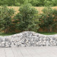 Paniers à gabions arqués 2 pcs 200x50x40/60 cm fer galvanisé