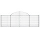 Paniers à gabions arqués 11 pcs 200x30x60/80 cm fer galvanisé 