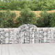 Paniers à gabions arqués 13 pcs 200x30x80/100 cm fer galvanisé