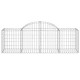 Paniers à gabions arqués 10 pcs 200x50x60/80 cm fer galvanisé 