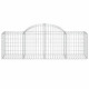 Paniers à gabions arqués 12 pcs 200x50x60/80 cm fer galvanisé 