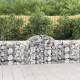 Paniers à gabions arqués 10 pcs 200x50x80/100 cm fer galvanisé