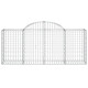 Paniers à gabions arqués 14 pcs 200x50x80/100 cm fer galvanisé 