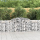 Paniers à gabions arqués 8 pcs 300x30x80/100 cm fer galvanisé