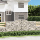 Paniers à gabions arqués 30 pcs 300x30x120/140 cm fer galvanisé