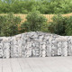 Paniers à gabions arqués 9 pcs 400x30x80/100 cm fer galvanisé