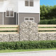 Panier de gabions arqué 100x30x120/140 cm fer galvanisé