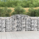 Panier de gabions arqué 300x50x100/120 cm fer galvanisé