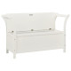 Banc blanc 107x45x75,5 cm bois de sapin solide 