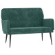 Banc 108x79x79 cm velours - Couleur au choix Vert-foncé