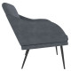 Banc gris foncé 110x76x80 cm velours 