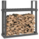 Support pour bois de chauffage gris 110x35x108,5 cm bois de pin 