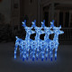 Rennes de noël 4 pcs 160 led bleu acrylique