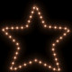 Figures d'étoiles de noël avec 48 led 3 pcs blanc chaud 56 cm 