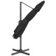 Parasol déporté avec mât en aluminium 400 x 300 cm noir  