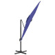 Parasol déporté avec mât en aluminium bleu azuré 400x300 cm 