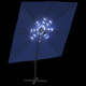 Parasol cantilever à led bleu azuré 400x300 cm 