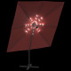 Parasol cantilever à led terre cuite 400x300 cm 