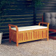 Banc de rangement de jardin avec coussin 126 cm bois d'acacia - Couleur au choix