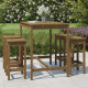 Ensemble de bar de jardin 5 pcs marron miel bois de pin massif