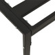 Table basse de jardin noir 60x60x35 cm acier 