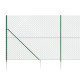 Clôture à mailles losangées avec piquet d'ancrage vert 1,6x25 m 
