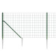 Clôture en treillis métallique et piquet d'ancrage vert 0,8x25m 