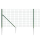 Clôture en treillis métallique et piquet d'ancrage vert 1,1x25m 
