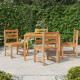 Ensemble à dîner de jardin 5 pcs bois de teck massif