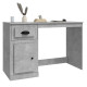 Bureau avec tiroir gris béton 115x50x75 cm bois d'ingénierie 