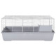 Cage pour petits animaux gris 100x53x46 cm pp et métal 