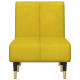 Chaise longue jaune velours 