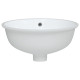 Évier de salle de bain blanc 38,5x33,5x19 cm ovale céramique 