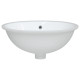 Évier de salle de bain blanc 47x39x21 cm ovale céramique 