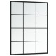 Miroirs muraux 2 pcs noir 80x60 cm industriel métal 