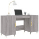 Bureau 140x50x75 cm bois d'ingénierie - Couleur au choix Sonoma-gris