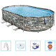 Ensemble de piscine ovale power steel comfort 610x366x122 cm