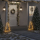  Décoration lumineuse arbre de Noël avec piquets 80 LED 60 cm