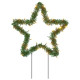Décoration lumineuse étoile de Noël piquets 3 pcs 50 LED 29 cm 