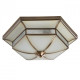 Plafonnier laiton country 4 ampoules 15 cm