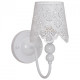 Applique murale blanche elegance 1 ampoule 27 cm