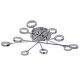 Plafonnier argenté techno 10 ampoules 21 cm