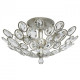 Plafonnier argenté crystal 3 ampoules 24 cm